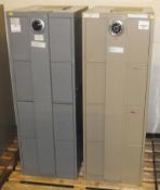 2x 4 Drawer Filing Cabinets with Spin Lock Bar W470 x L700 x H1320mm.