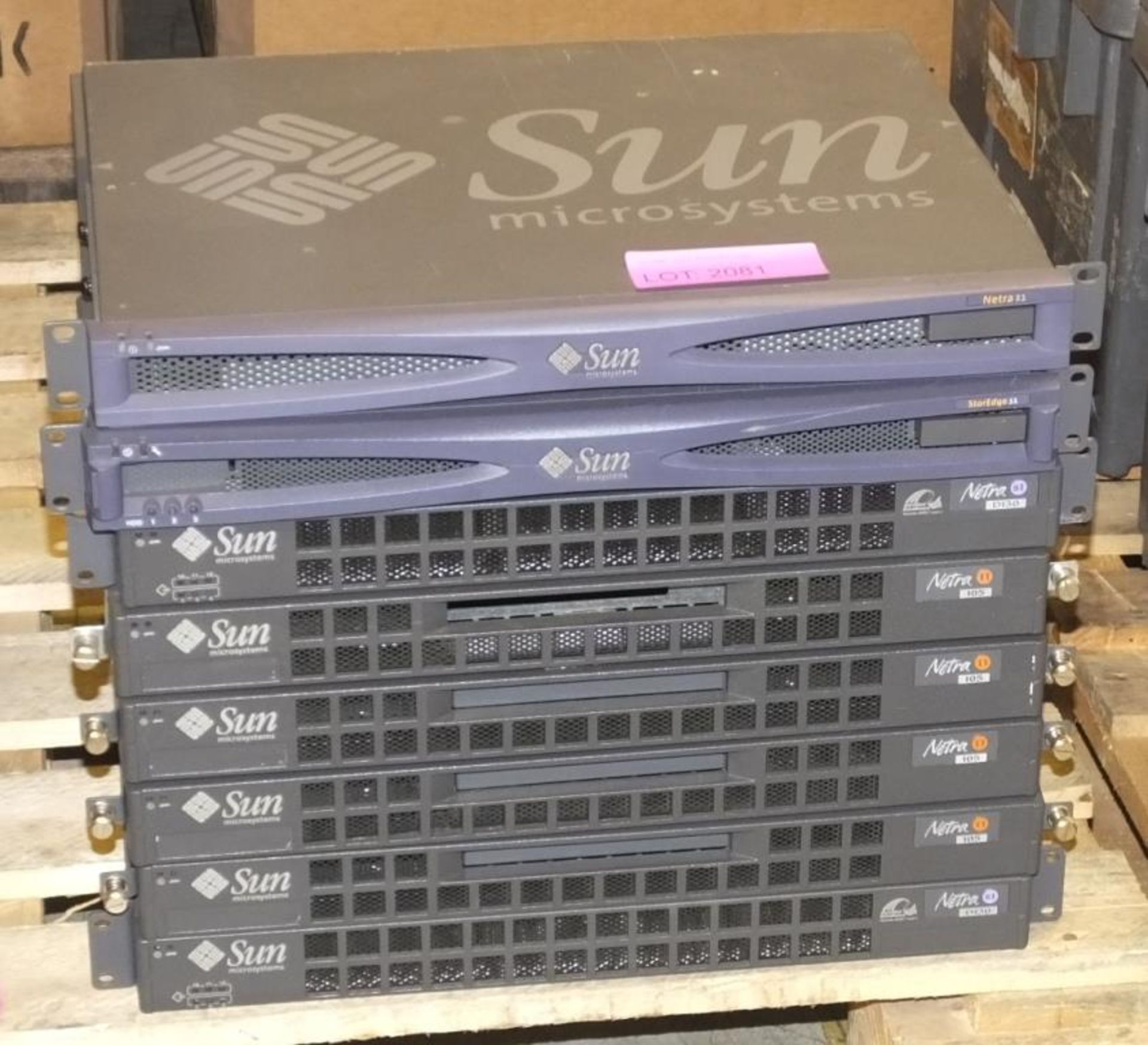 7x Sun Netra server blades, 1x storage server