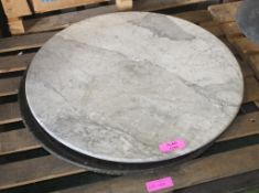 2x Circular Marble / Granite Table Tops 900mm dia.