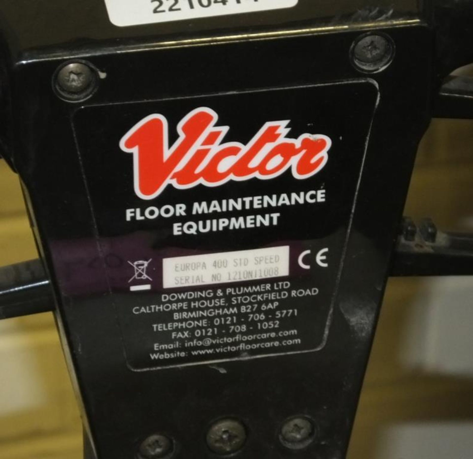 Victor Europa 400 Floor Polisher/Scrubber Unit - Image 2 of 3