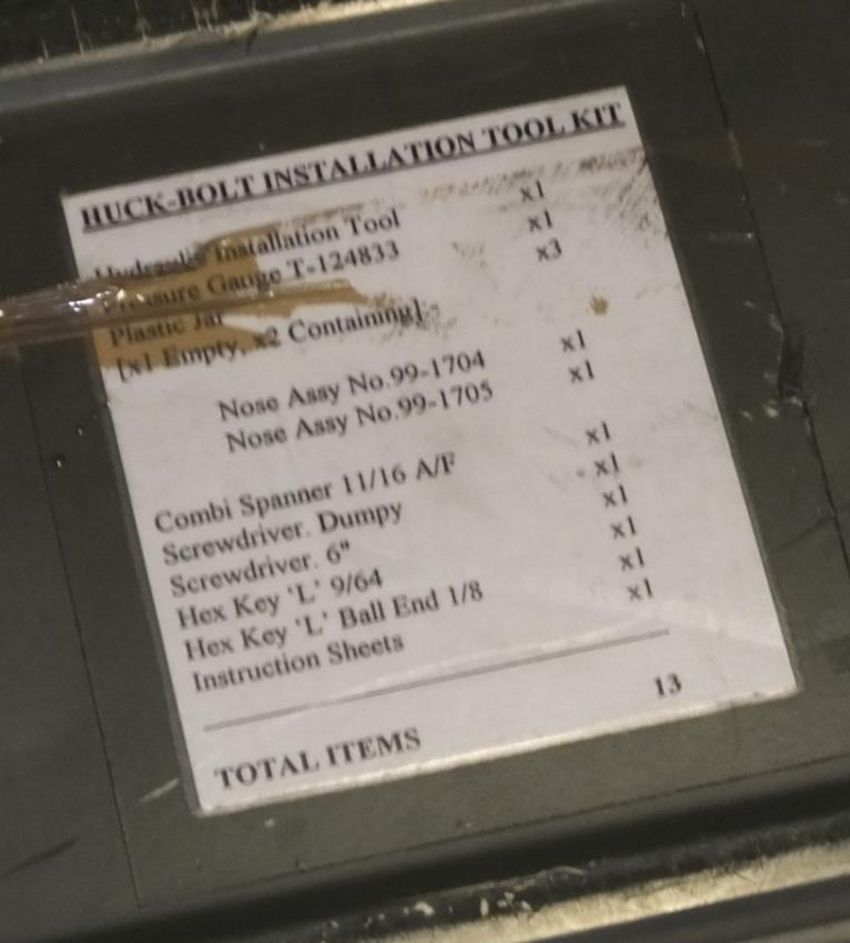 Huck Bolt Hydraulic Installation Tool Kit In A Case - Image 6 of 6