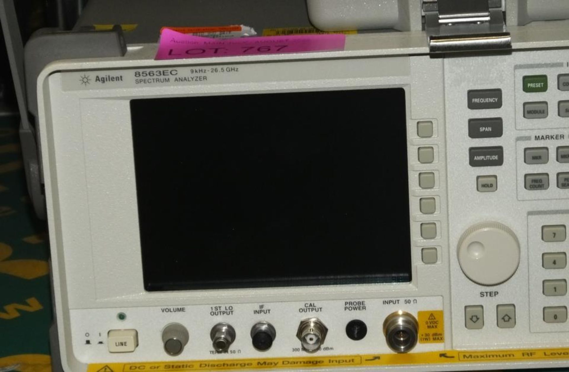 Agilent 8563EC Spectrum Analyser 9kHz - 26.5 GHz - Image 2 of 3