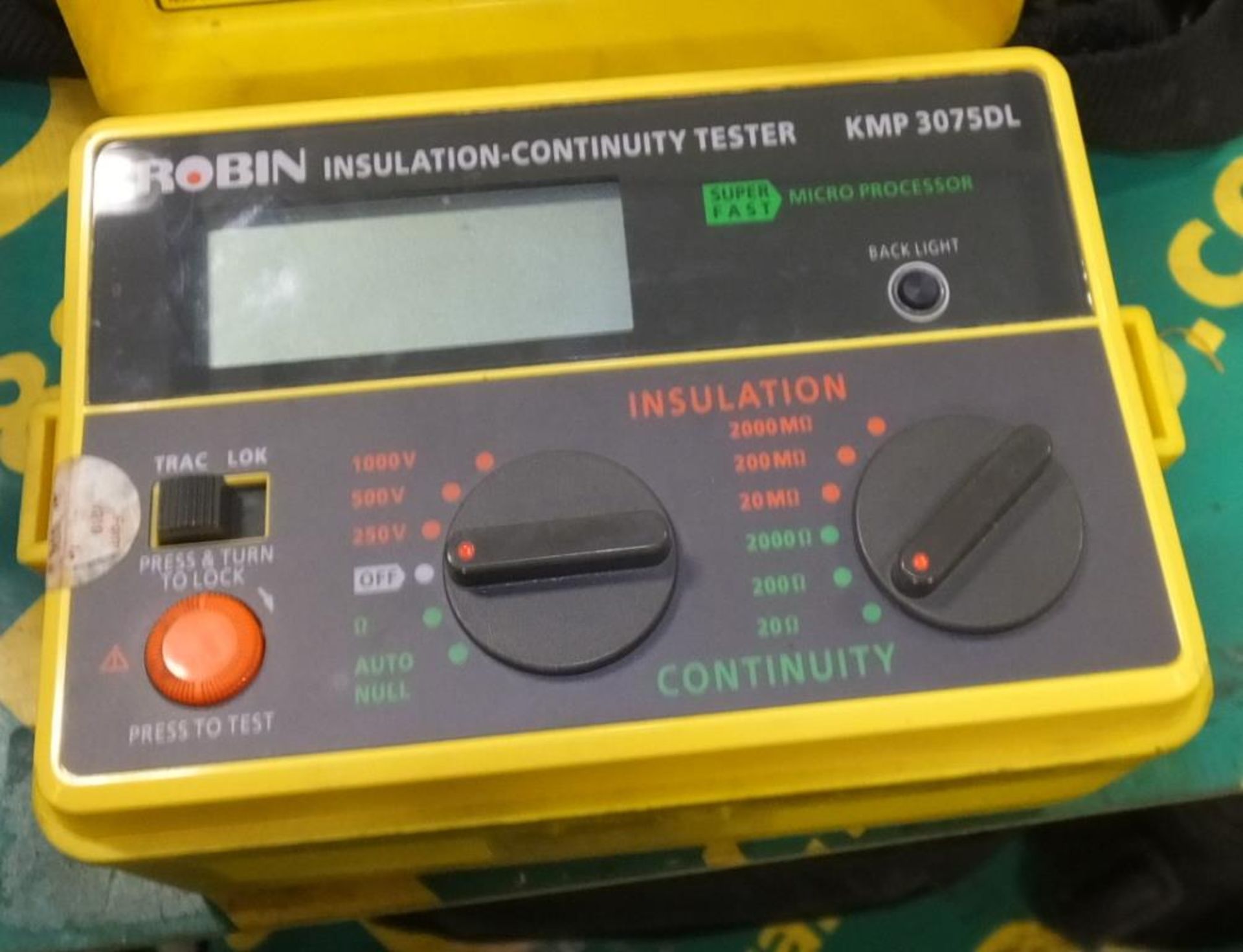 Robin Insulation Continuity Tester KMP 3075DL, cables and carry bag - Image 2 of 3