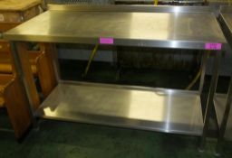 Stainless Steel Table W1500 x D700 x H930mm.