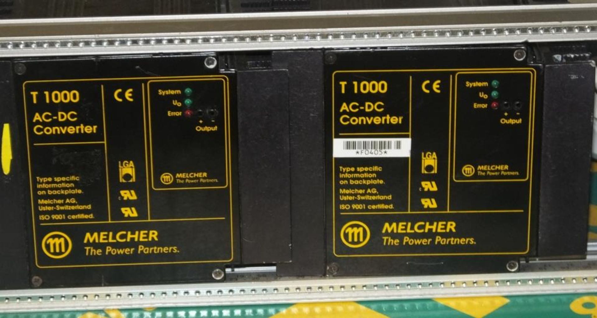 2x Melcher T1000 AC-DC convertors in rack mount - Image 2 of 2