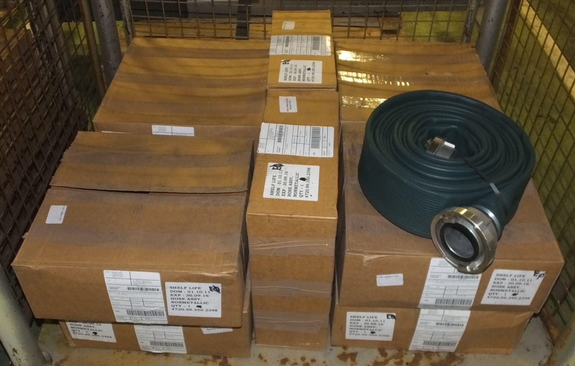 10x Hose Layflat 75mm Bore x 10m c/w 75mm Storz Couplings