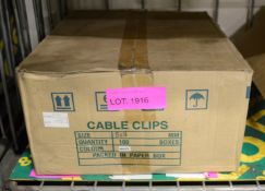 100x Boxes 5x8mm Cable Clips - 100 clips per box.