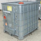 1x Schutz SX EX metal clad and frame IBC 1000LTR plastic container