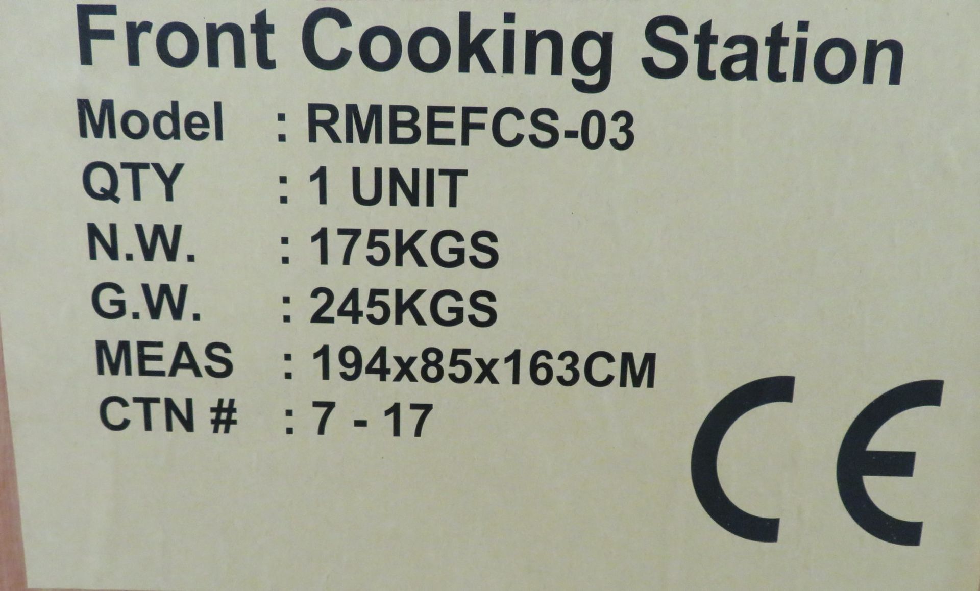 Front cooking station RMBEFCS-03 with carbon filtration, ideal for show cooking, 3 phase electric, n - Image 12 of 13