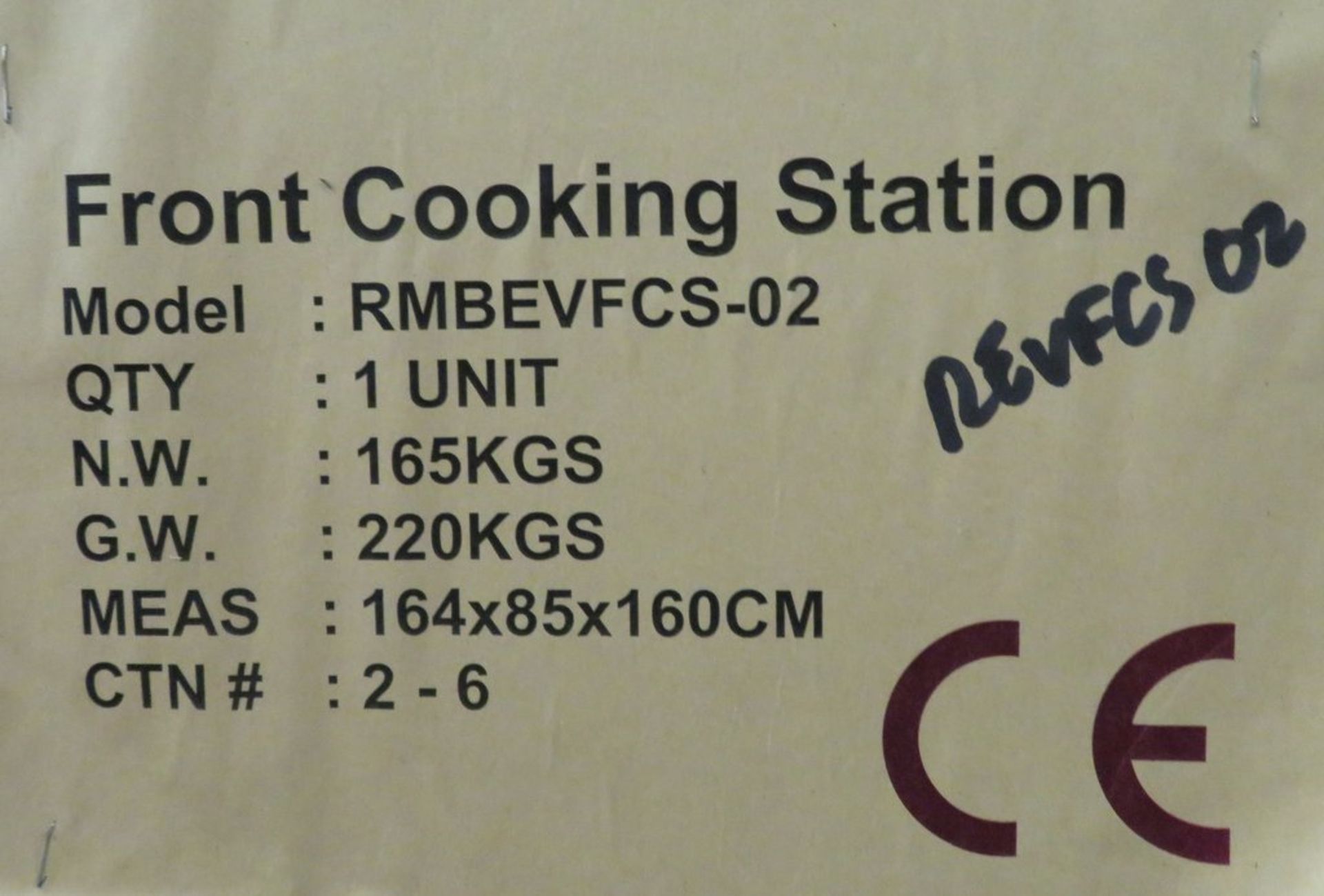 Front cooking station RMBEVFCS-02 with carbon filtration, ideal for show cooking, 3 phase electric, - Image 6 of 6