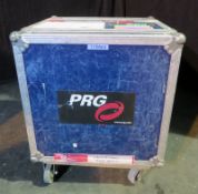 Wheeled flightcase internal dimensions: 54x34x52cm (LxDxH) No rack strips included