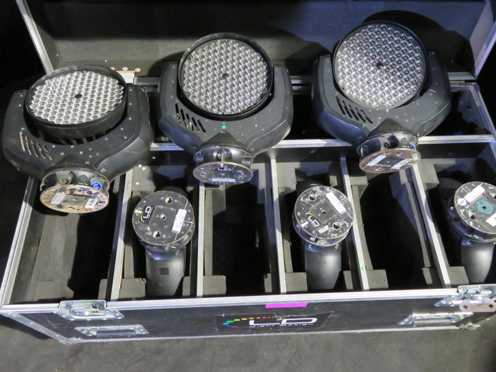 Six GLP Impression 120ZR in 6 way flightcase with floor brackets. All working - Image 2 of 14