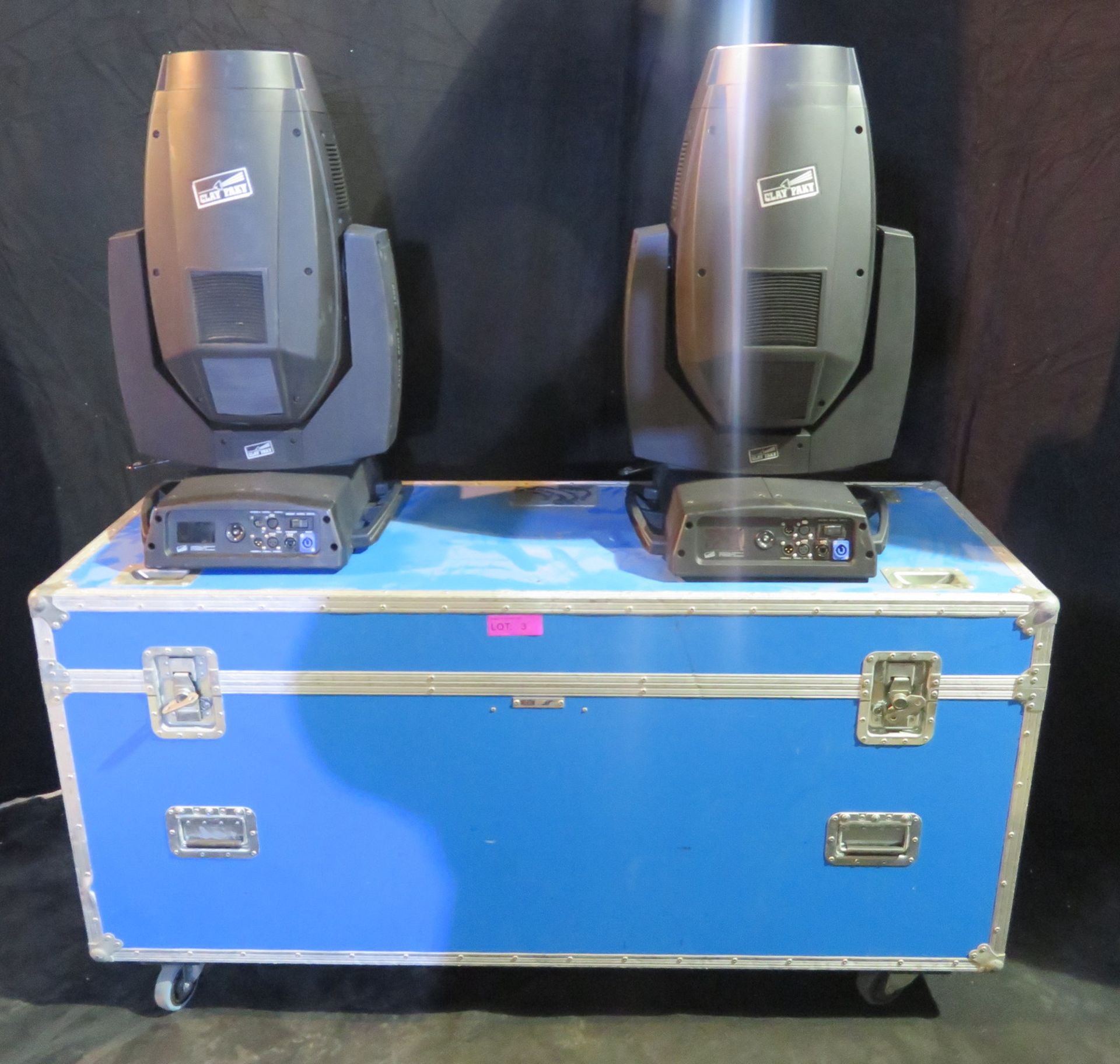 Pair of Clay Paky Alpha Spot HPE 1500 in twin flightcase