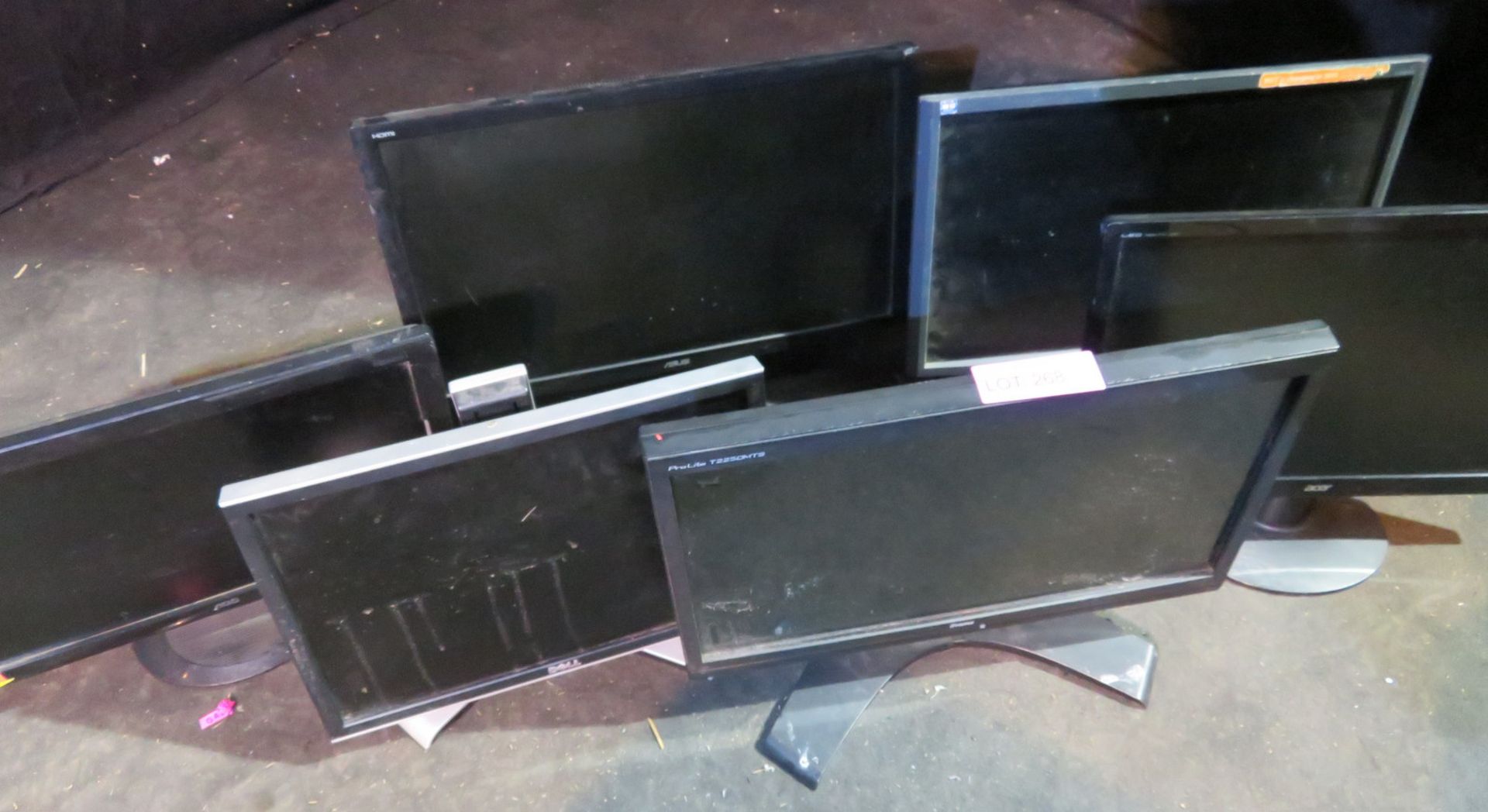 6 x LCD computer monitors of various makes and sizes. Including Dell, Acer and Iiyama. - Image 2 of 7