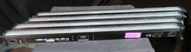 4x Showtec LED Lightbar RGB 8. All working