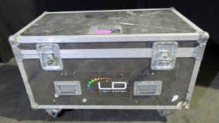 Wheeled flightcase with removeable lid internal dimensions: 100x50x40cm (LxDxH)