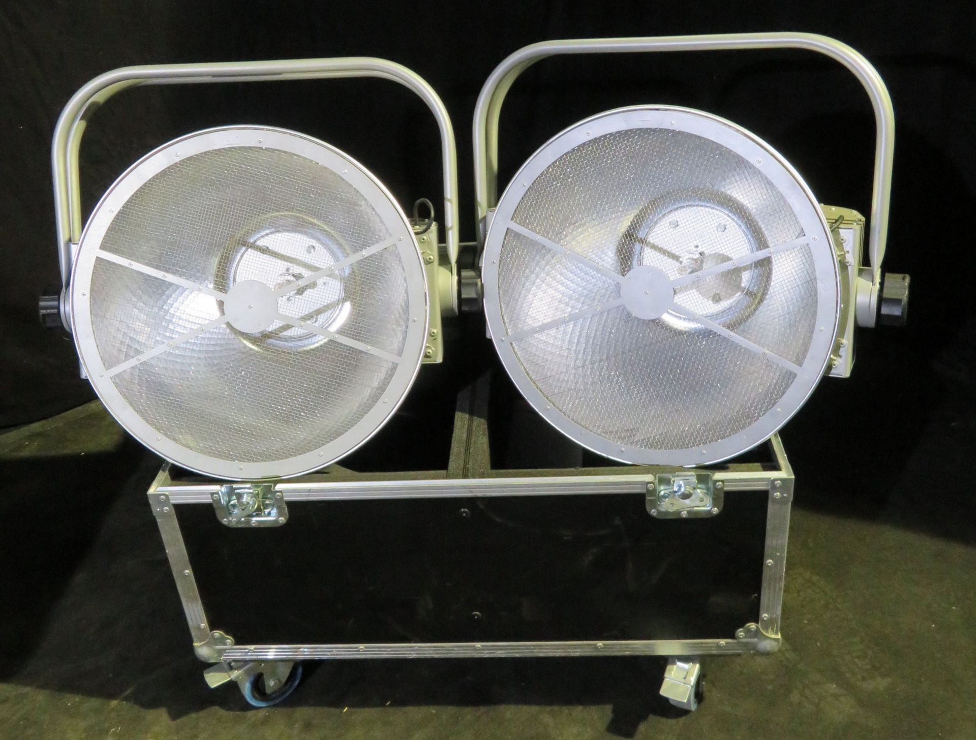 Pair of Showtec Vintage Blaze 55 in twin flightcase. As New