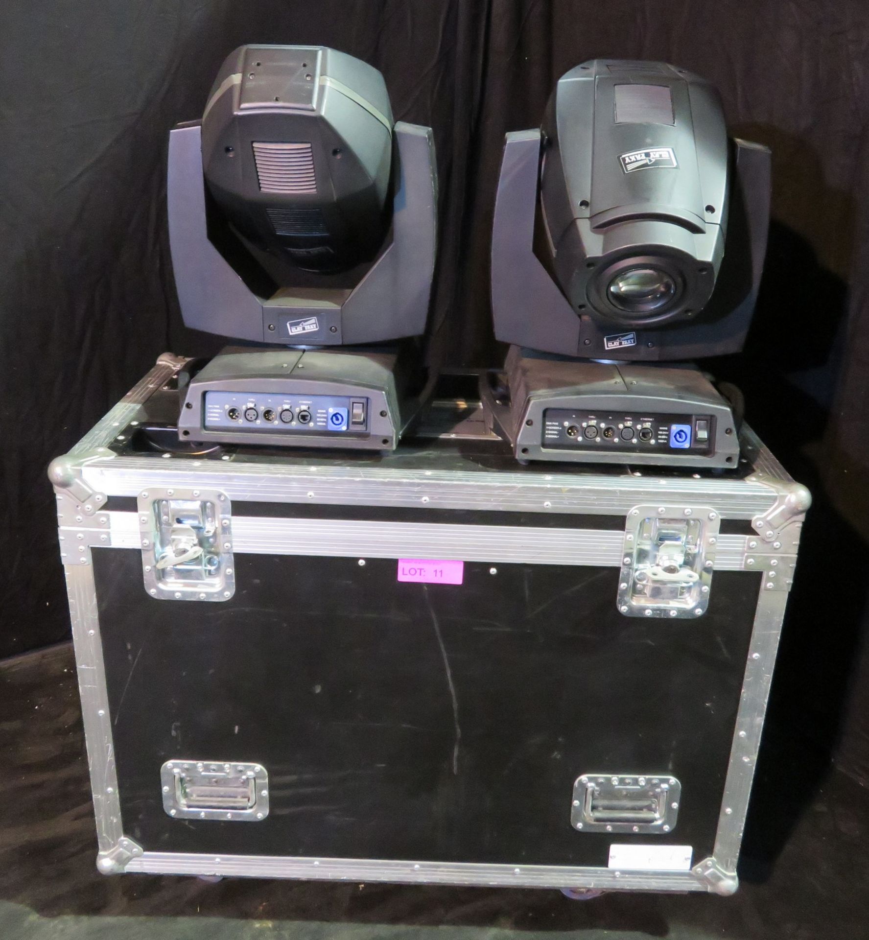 Pair of Clay Paky Alpha Spot HPE 700 in twin flightcase