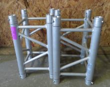 2x Duratruss 50cm quad truss