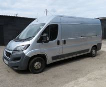 2016 Silver Peugeot Boxer 335 LWB panel van. Registration: CA16 XKX.