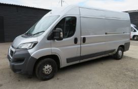 2016 Silver Peugeot Boxer 335 LWB panel van. Registration: CA16 WYC.