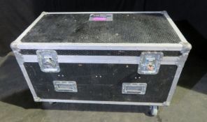 Wheeled flightcase with removeable lid 100x50x40cm (LxDxH