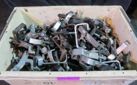 Box of assorted hook clamps