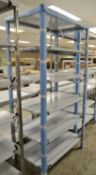 Parry 5 tier stainless steel shelving rack 1000x600x2000mm