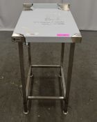 Parry stainless steel prep table 500x700x900mm