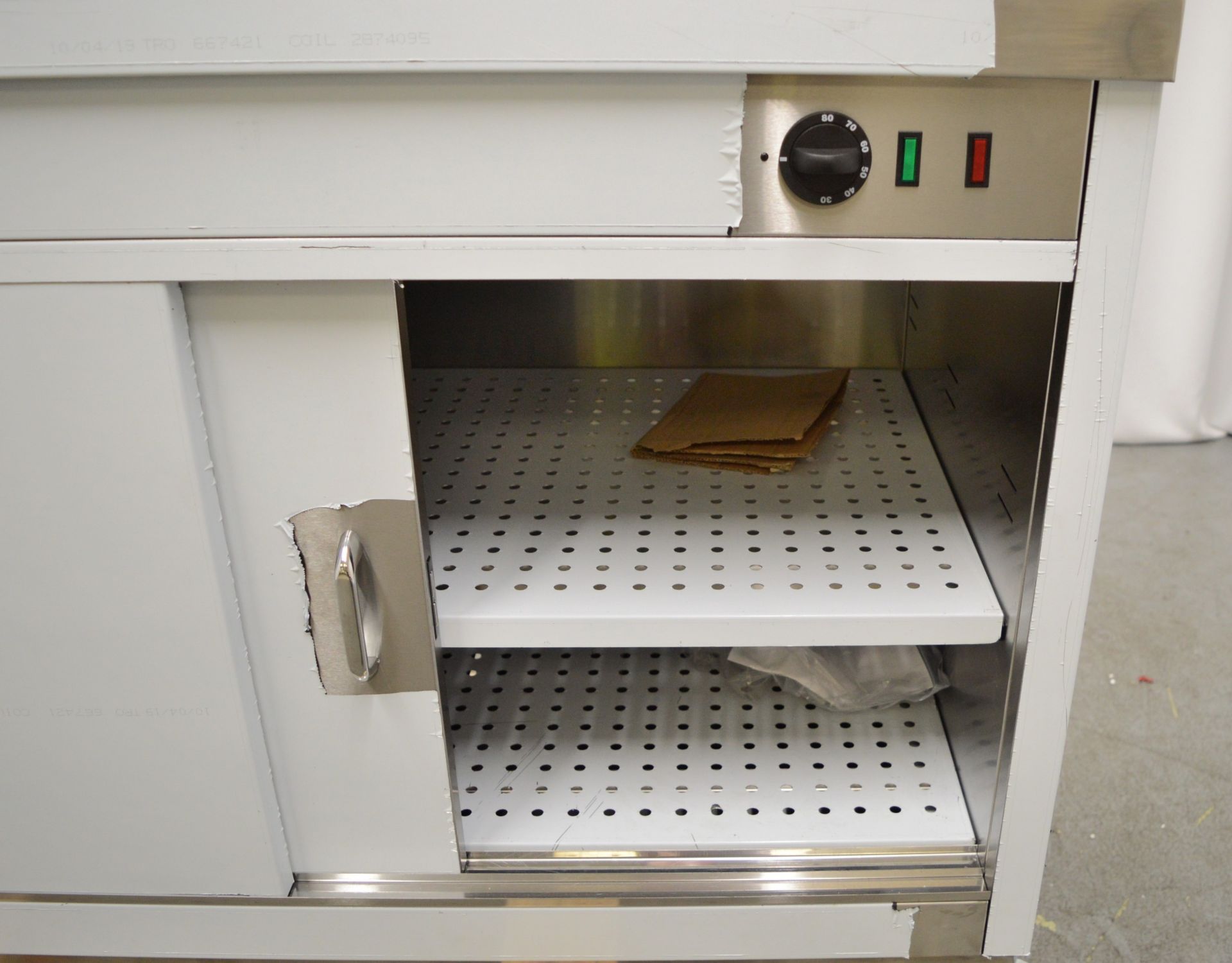 Parry HOT12 stainless steel hot cupboard, 1200x650x900mm(LxDxH) 230v - Image 3 of 7