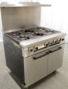 Falcon G1107 6 burner range oven, natural gas