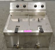 Parry NDPF3 3kw 2 basket fryer, 240v 1 phase