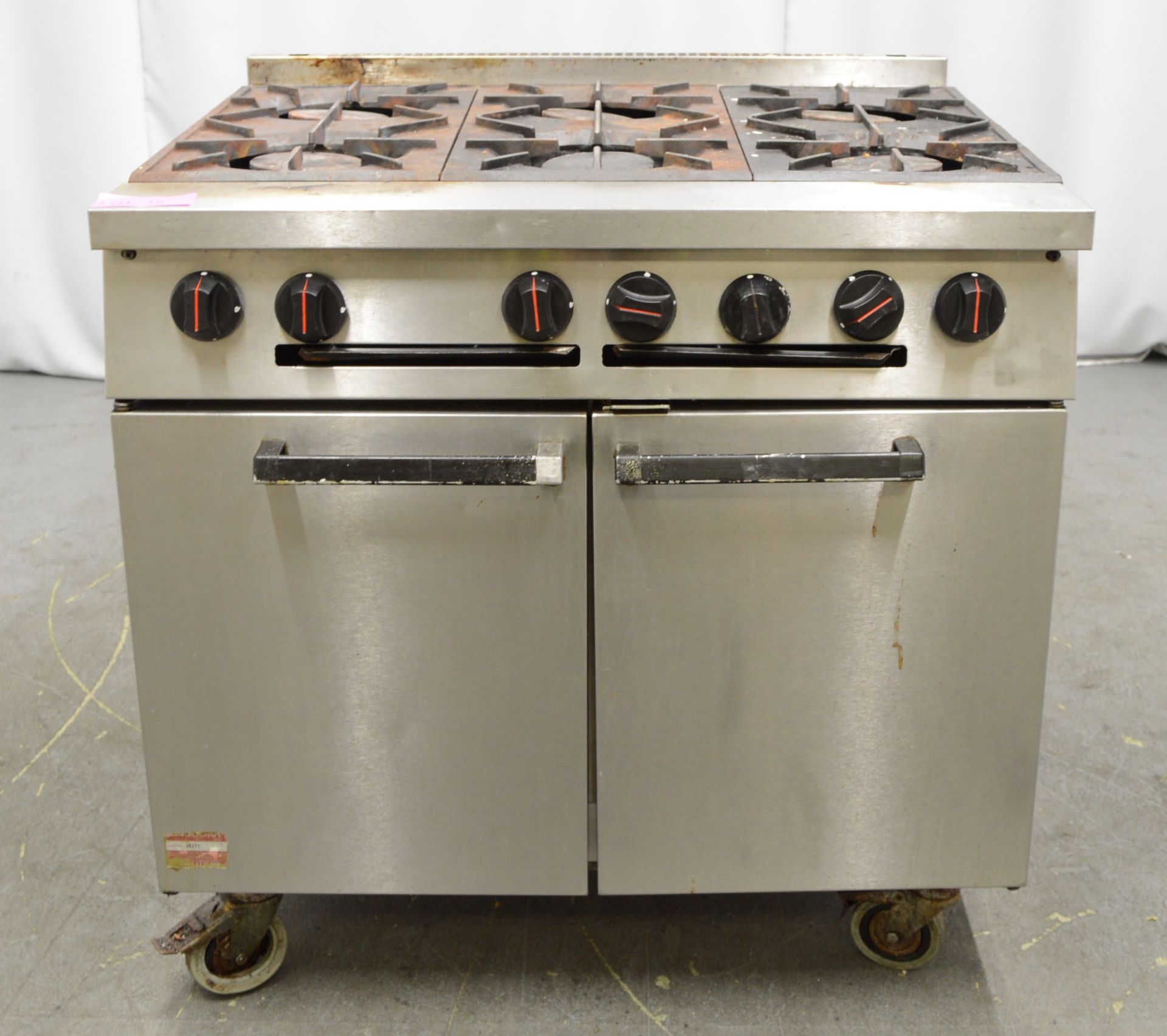 Falcon 6 burner range oven, natural gas