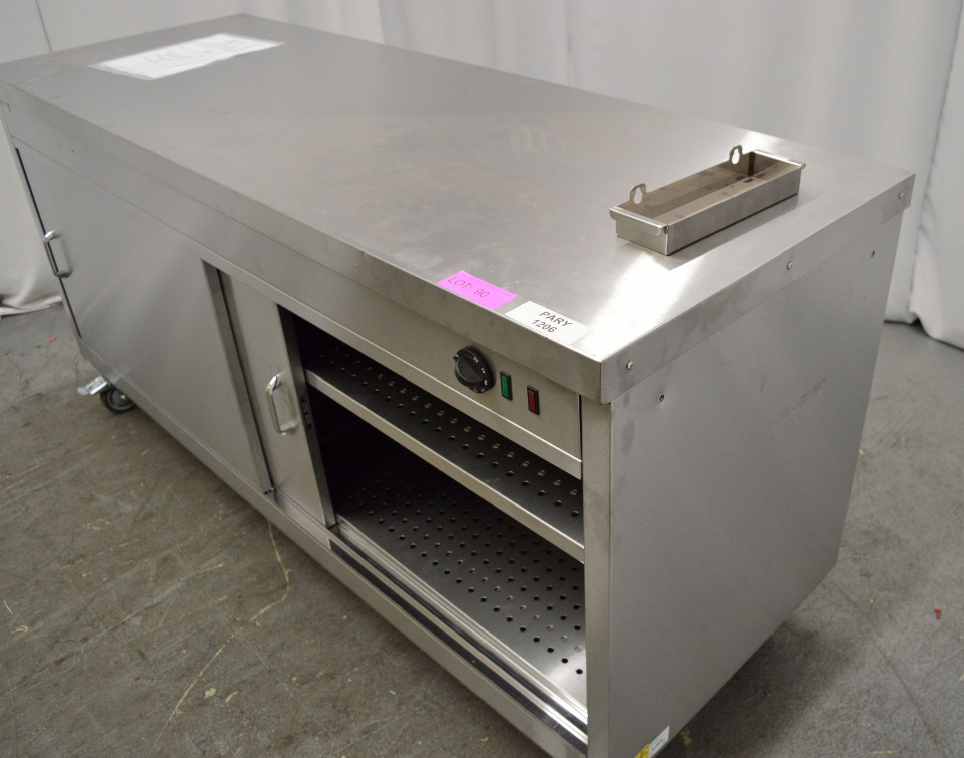 Parry HOT18 stainless steel hot cupboard, 1800x650x900mm (LxDxH) 230v - Image 5 of 6