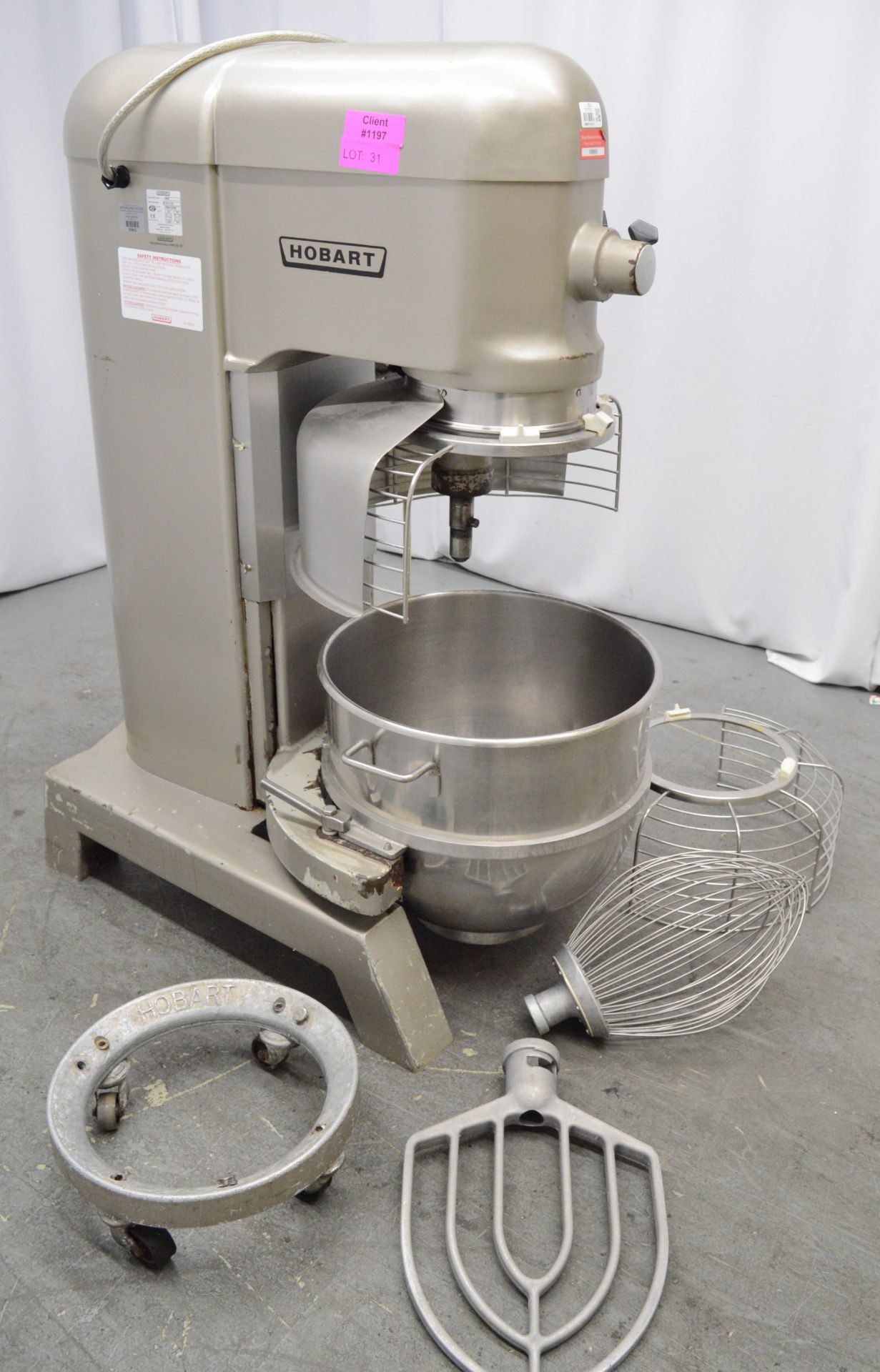 Hobart H800 80 litre food mixer with attachments, 1 phase electric - Image 2 of 8