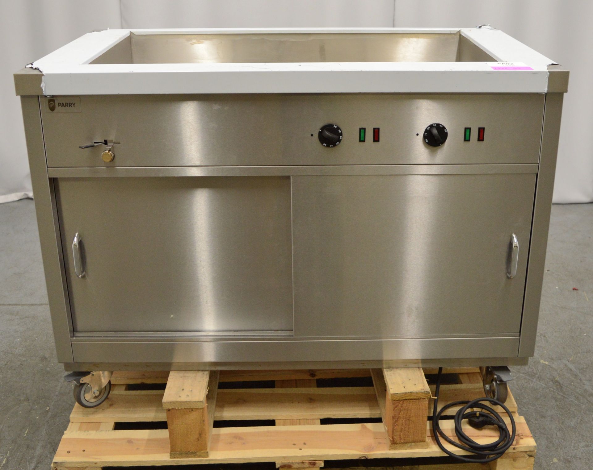 Parry HOT12BM stainless steel bain marie hot cupboard, 1200x650x900mm (LxDxH) 230v
