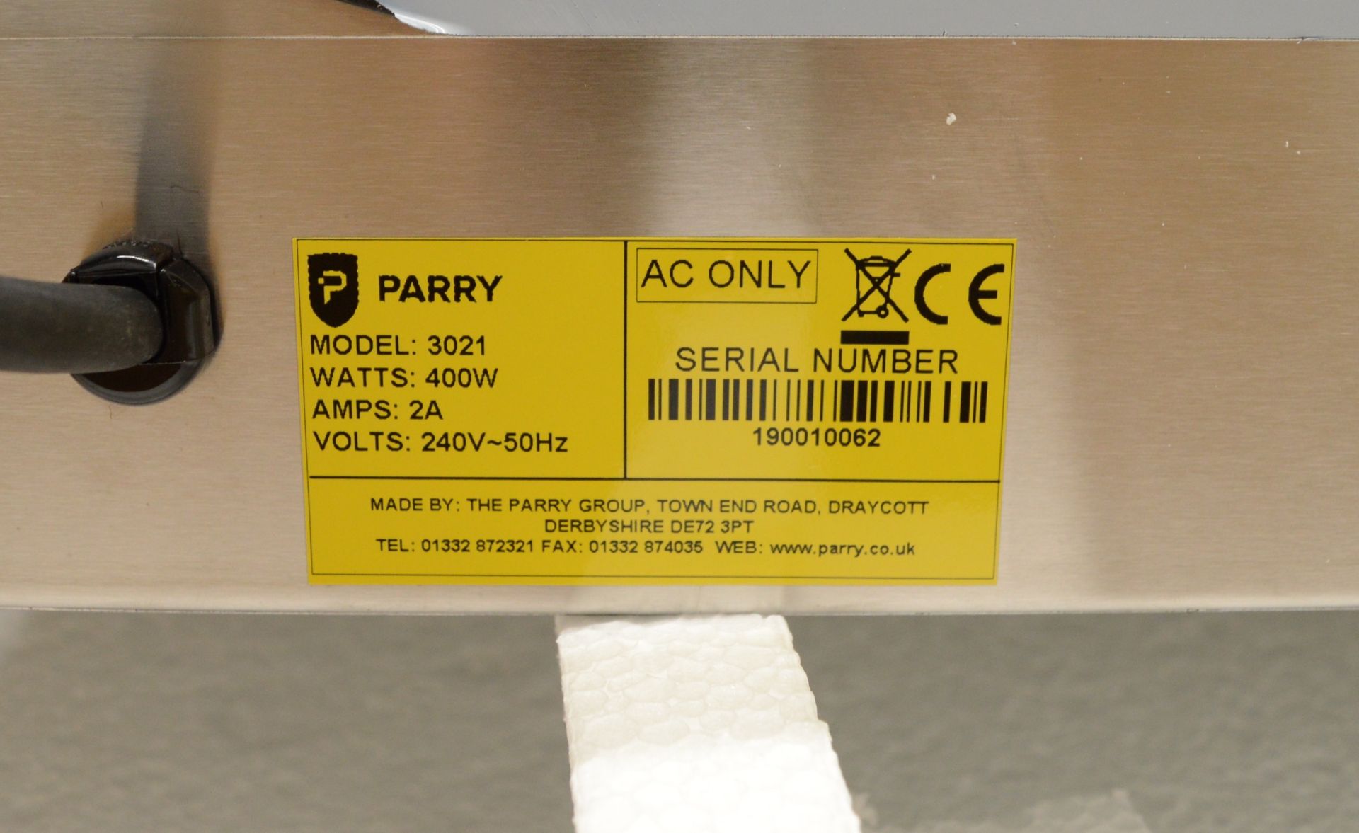 Parry 3021 Heated base unit 670x550mm, 230v - Image 2 of 2
