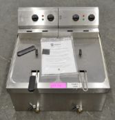 Parry NDPF3 3kw 2 basket fryer, 240v 1 phase