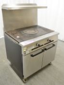 Falcon G1107 solid top range oven, natural gas