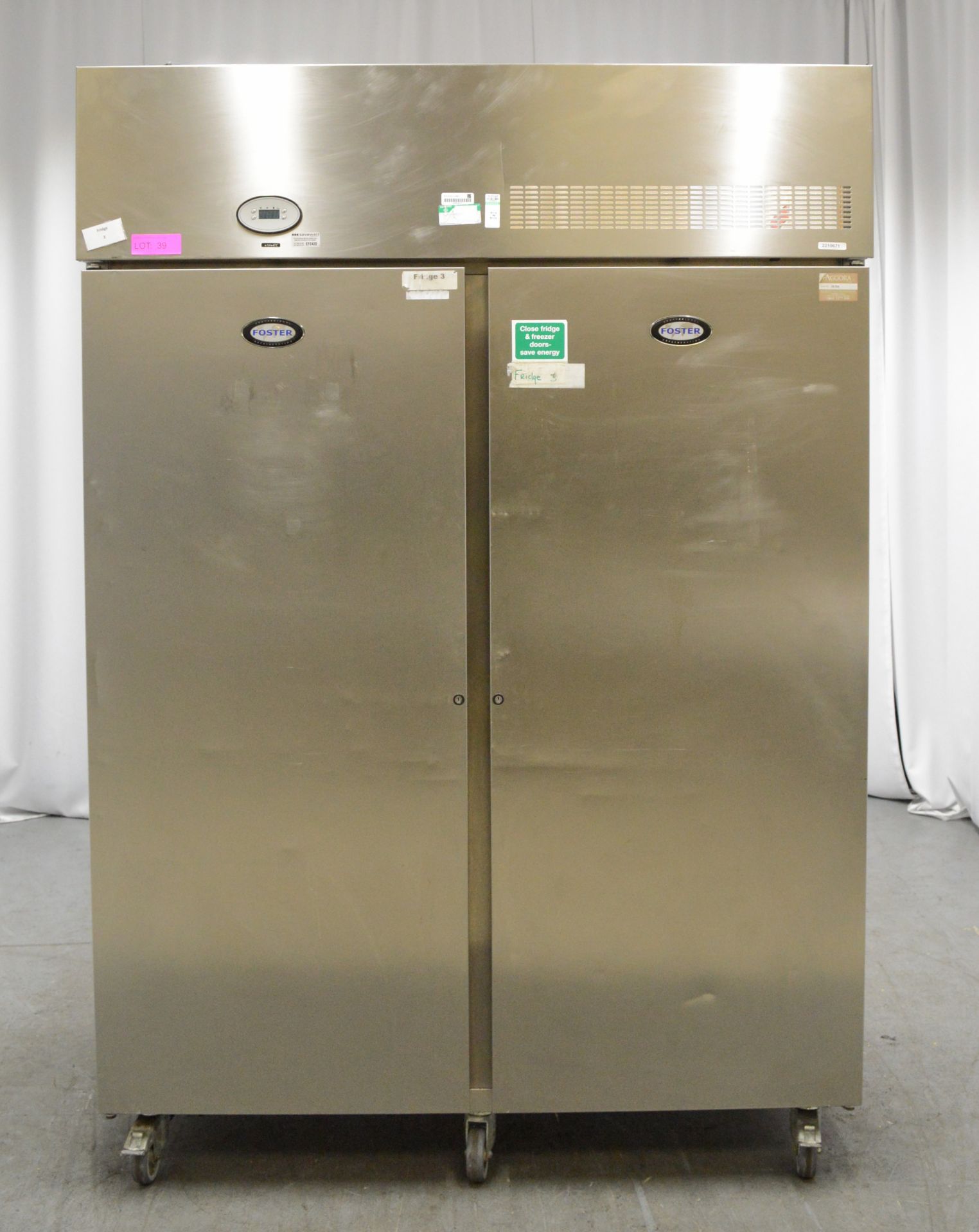 Foster PROG1350H double door fridge, 1 phase electric