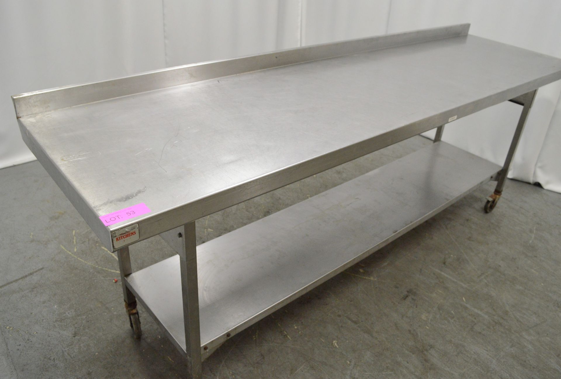 Preparation table 2400m W x 650mm D x 860mm H - Image 2 of 4