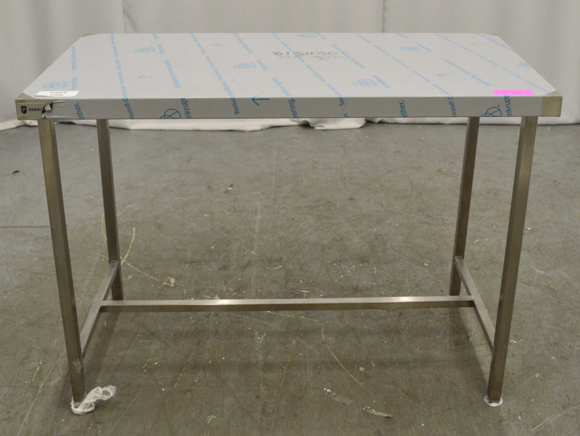 Parry stainless steel prep table 1200x900x900mm