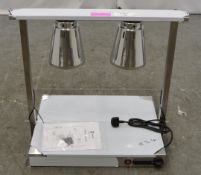 Parry C2LU 2 lamp heated food display unit, 670x500x730mm (LxDxH) 230v