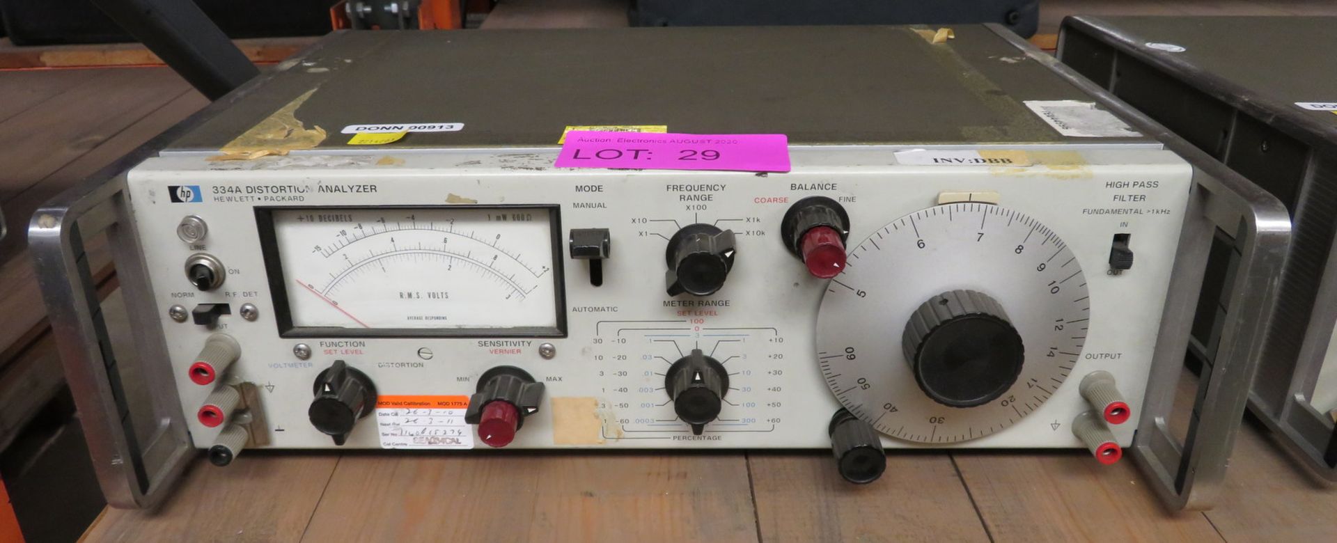 Hewlett Packard 334A distortion analyzer