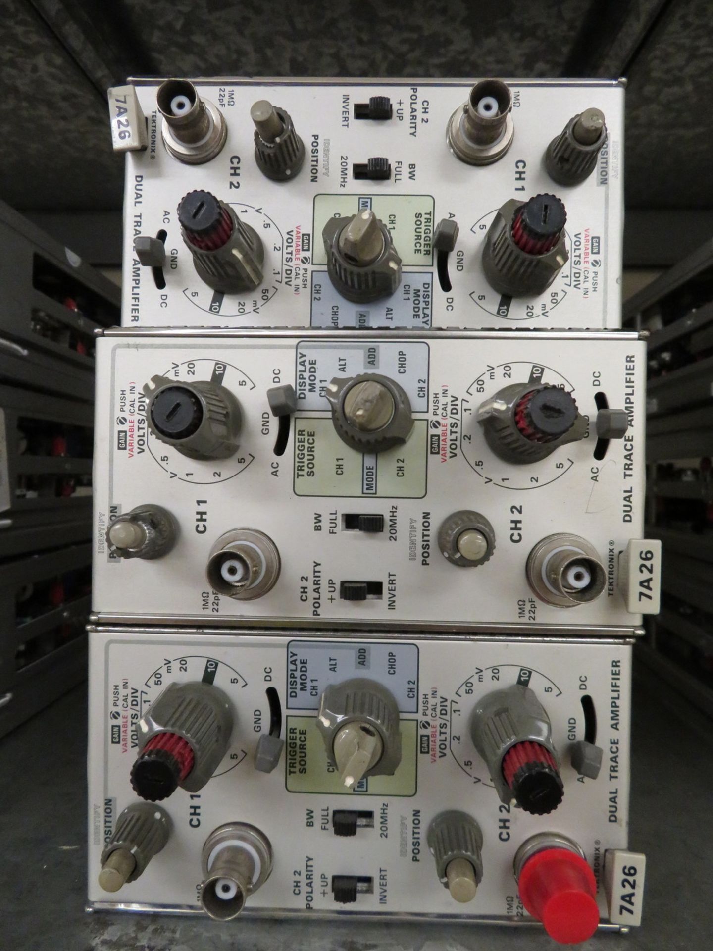 3x Tektronik 7A26 Dual trace amplifier - Image 3 of 3