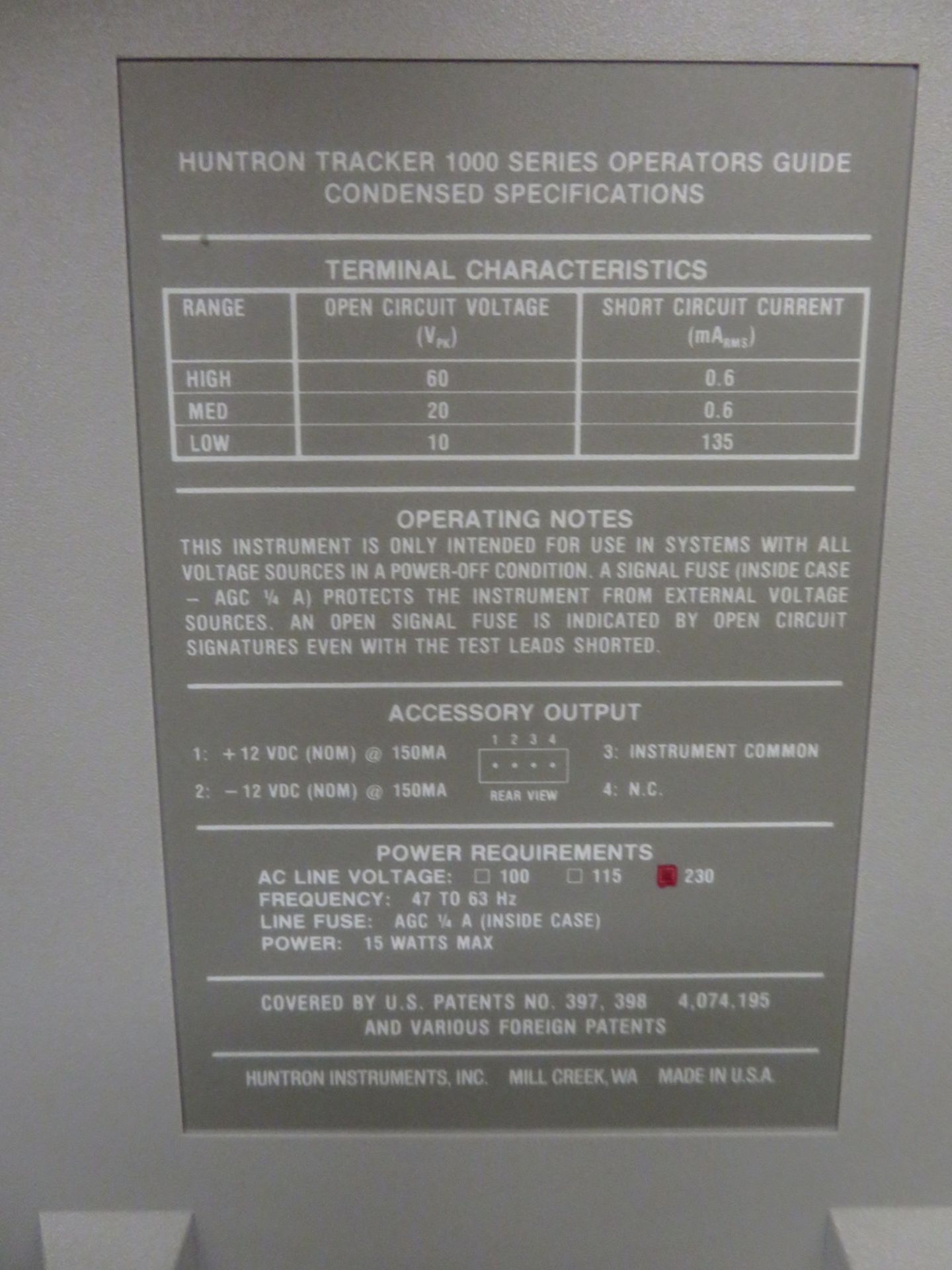 Huntron Tracker 1000 fault locator in case - Image 3 of 3