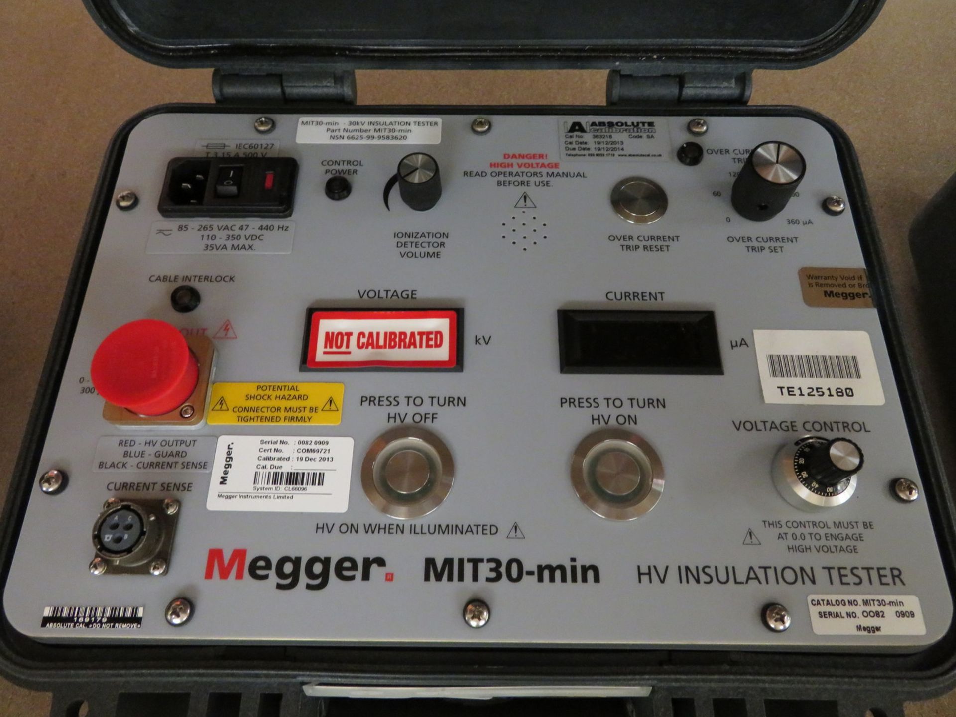 Megger MIT30-min HV insulation tester in flight case - Image 2 of 3