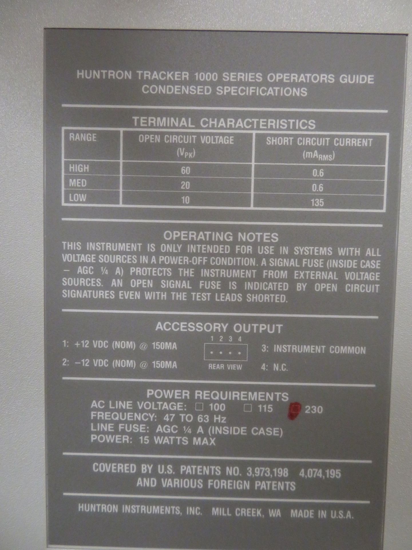 Huntron Tracker 1000 fault locator in case - Image 4 of 4