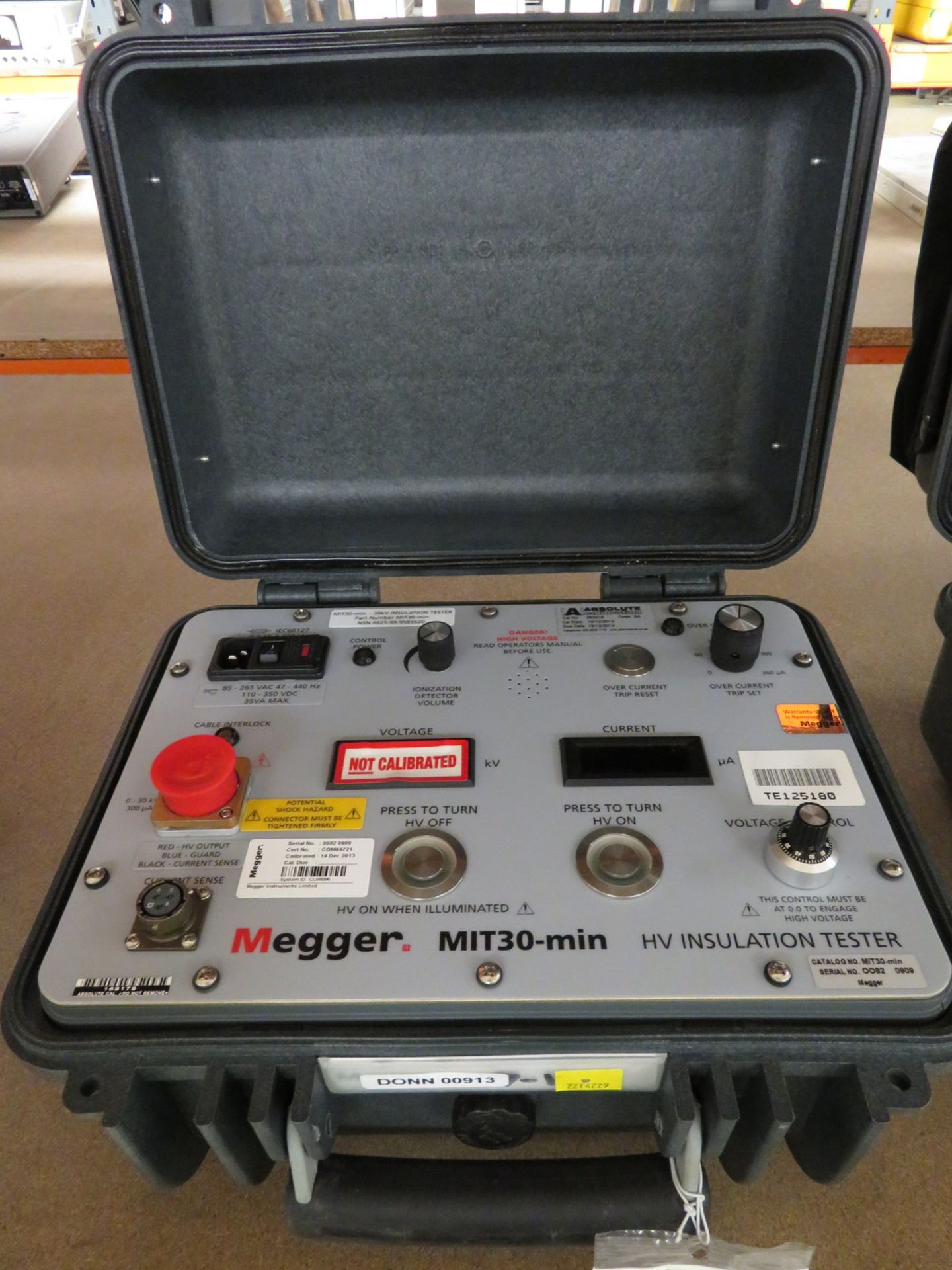 Megger MIT30-min HV insulation tester in flight case