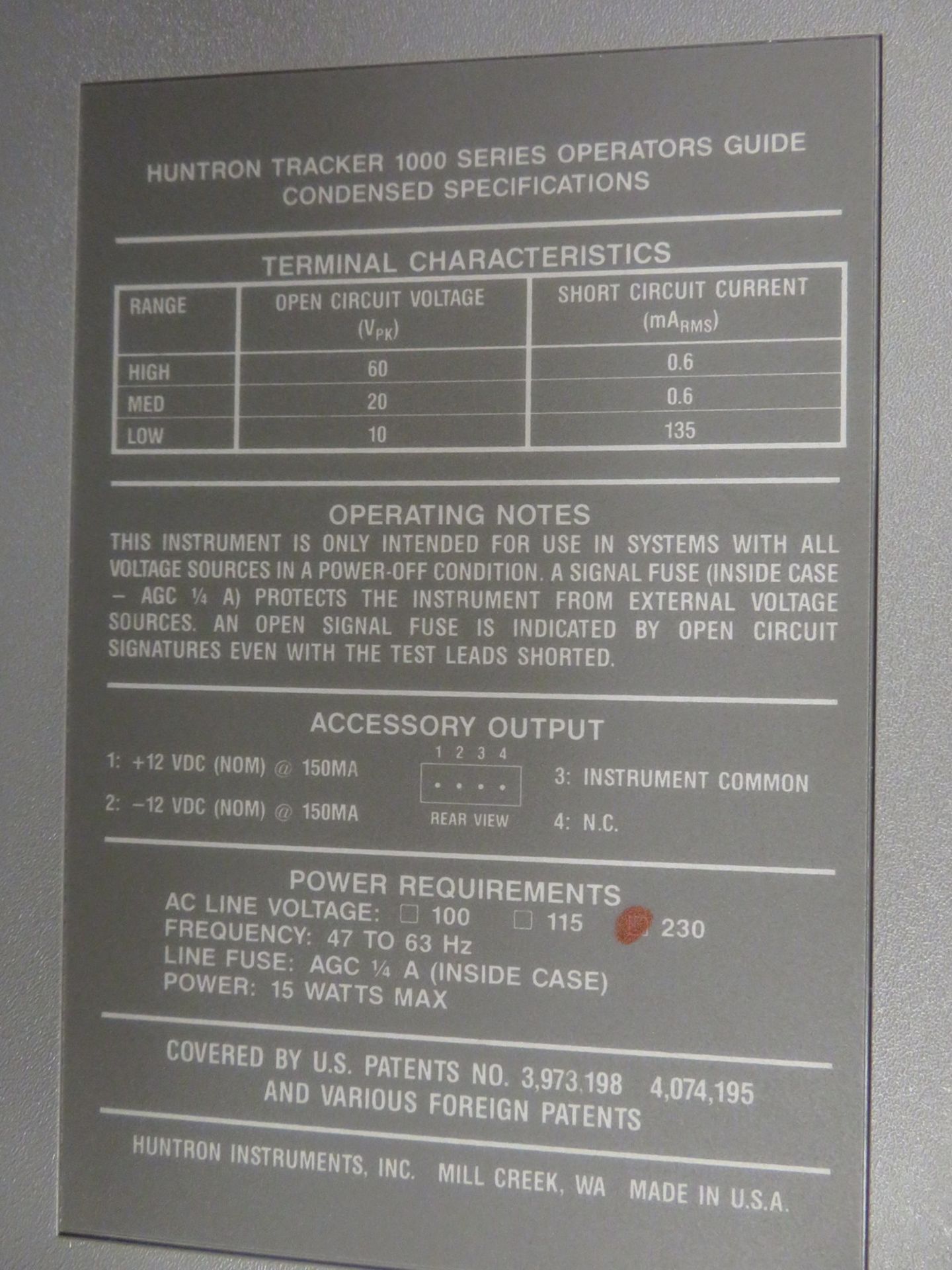 Huntron Tracker 1000 fault locator in case - Image 4 of 4